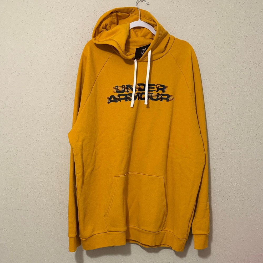 Under Armour Hoodie Sweater Pullover Mens 2XL Mustard New with tags